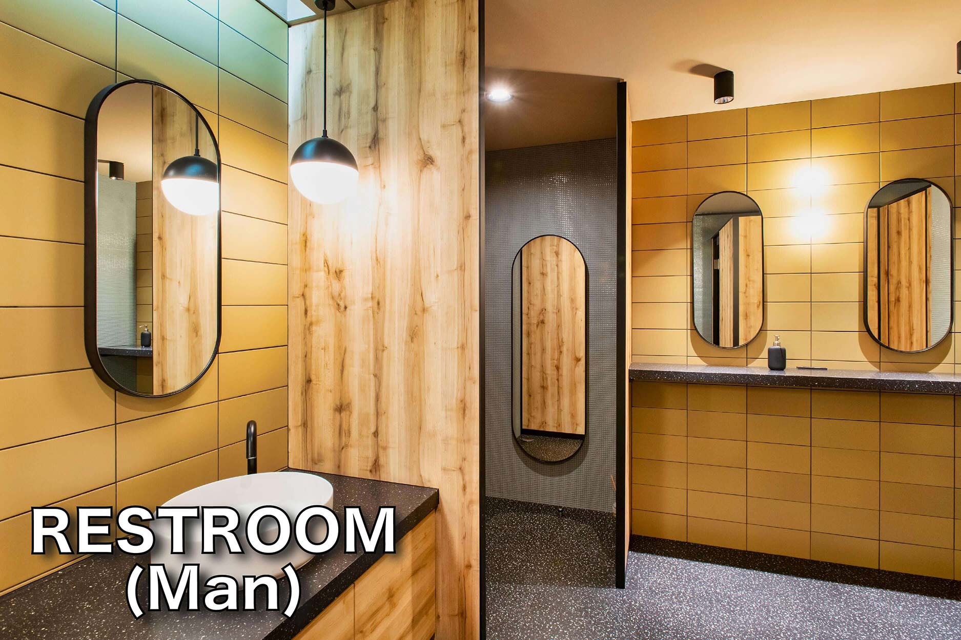 フロア内の画像 - 男女別のトイレとなっております。 - グリーンバックスタジオ／ライブ配信は東京・都内「EXスタジオ麹町」